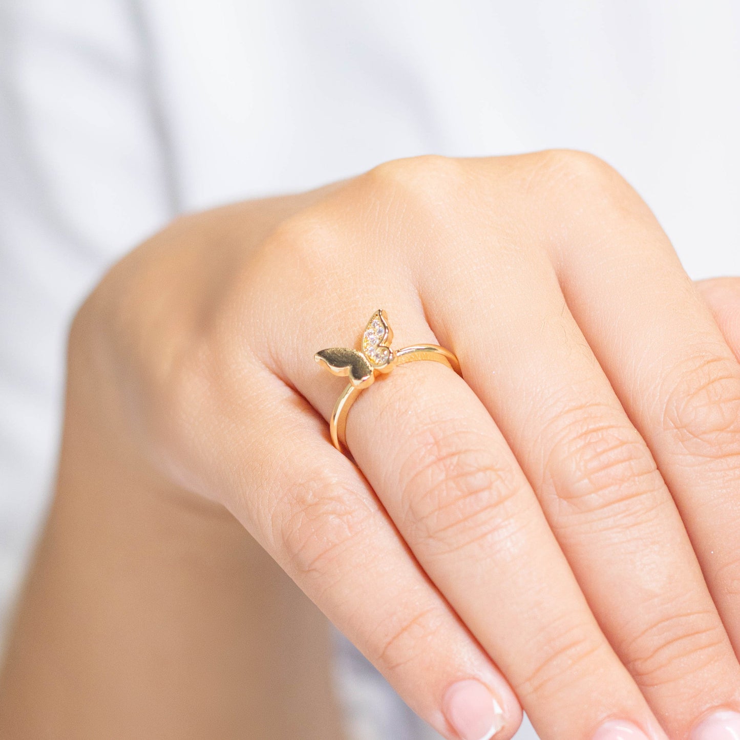 Anillo mariposa dos caras Amulí