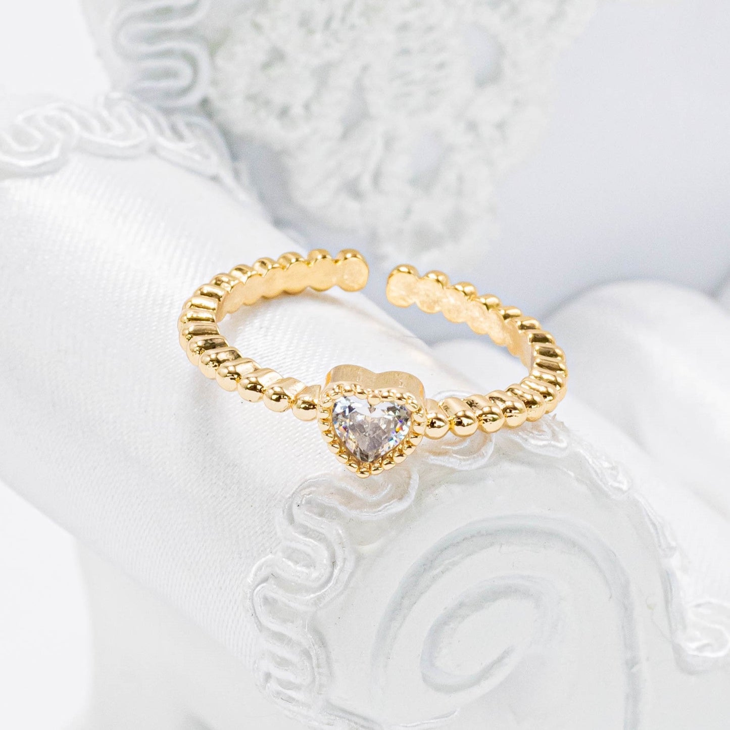 Anillo argolla corazon