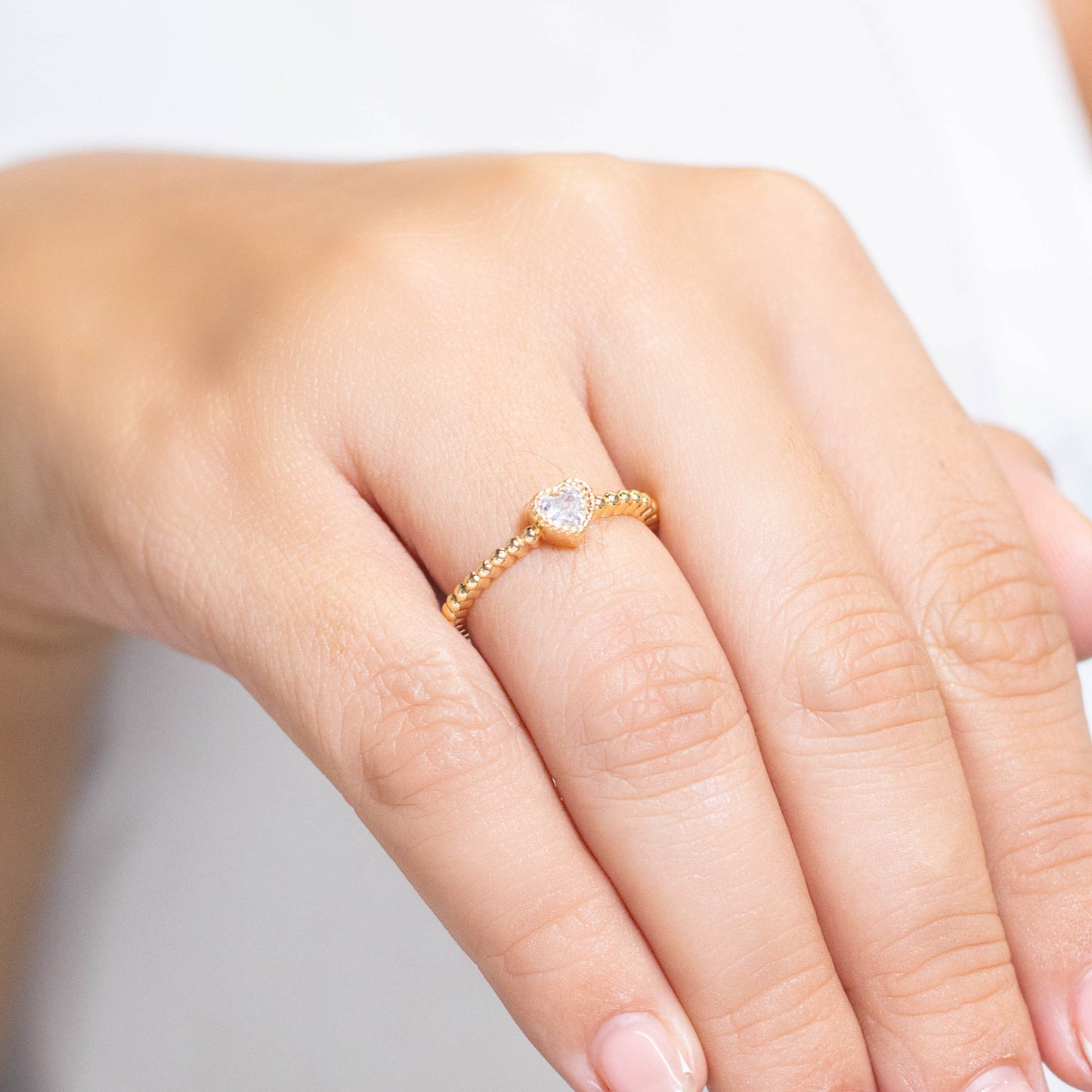 Anillo argolla corazon Amulí
