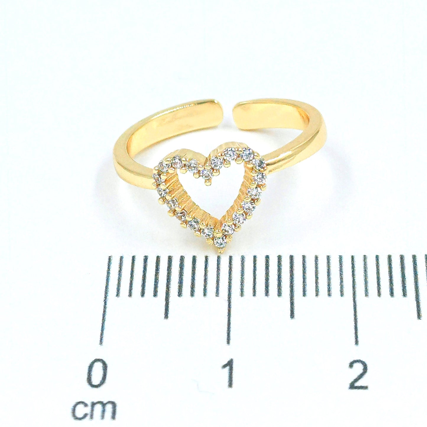 Anillo silueta corazon