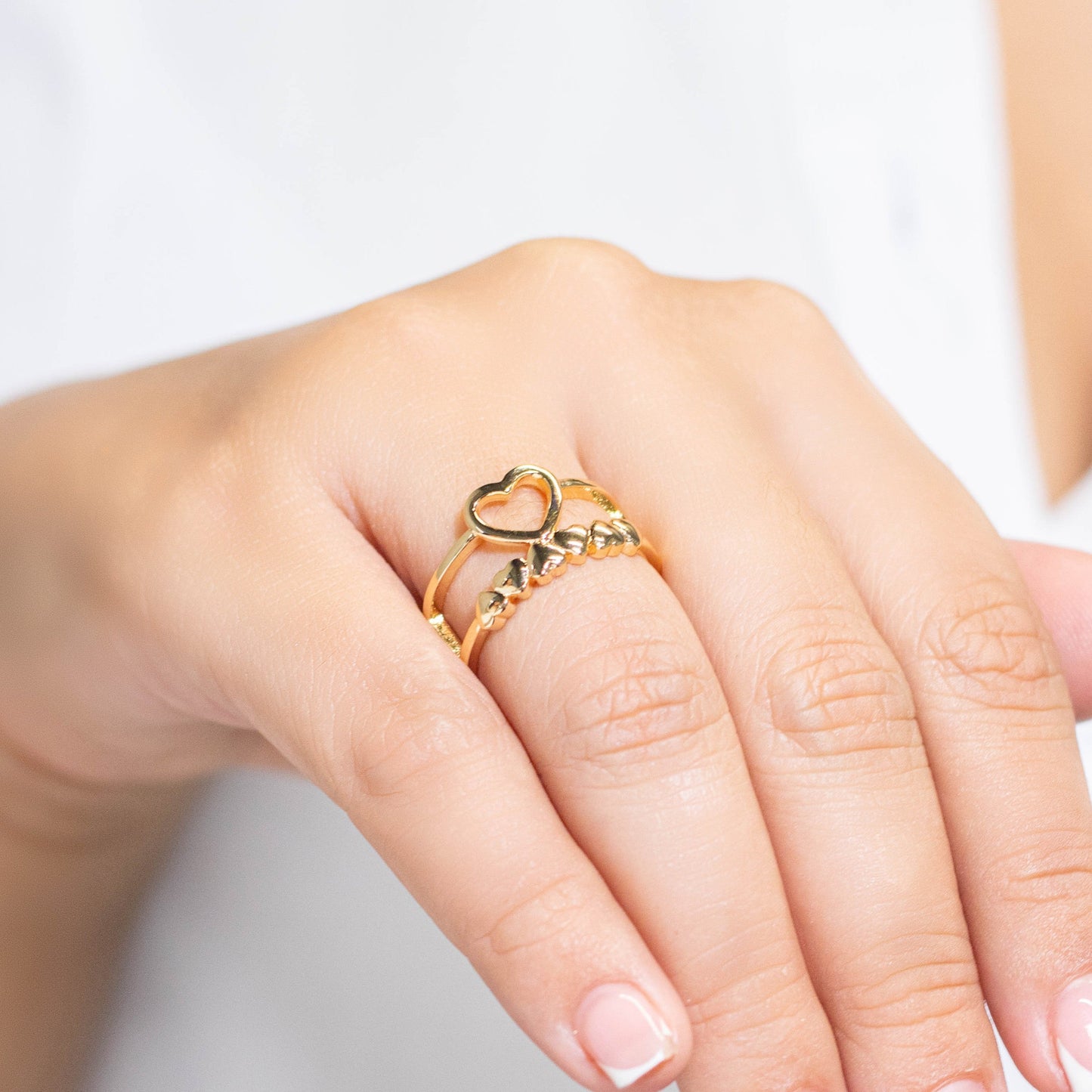 Anillo doble corazones Amulí