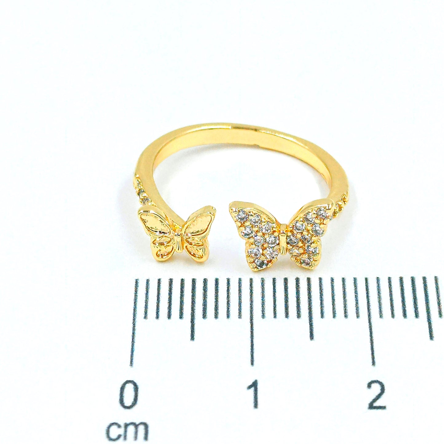 Anillo mariposas dobles