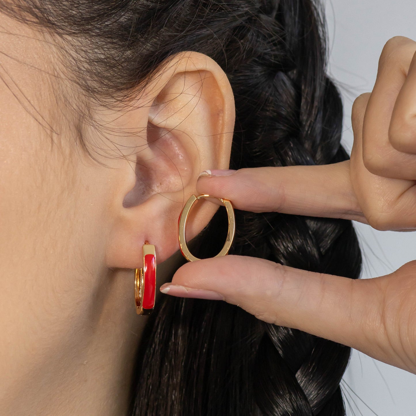 Candonga pequeña ovalo esmaltada