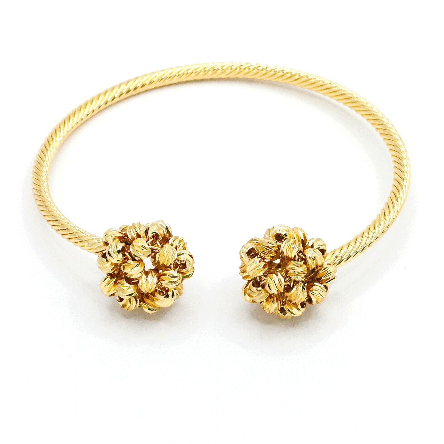 Pulsera aro ramo balines diamantadas