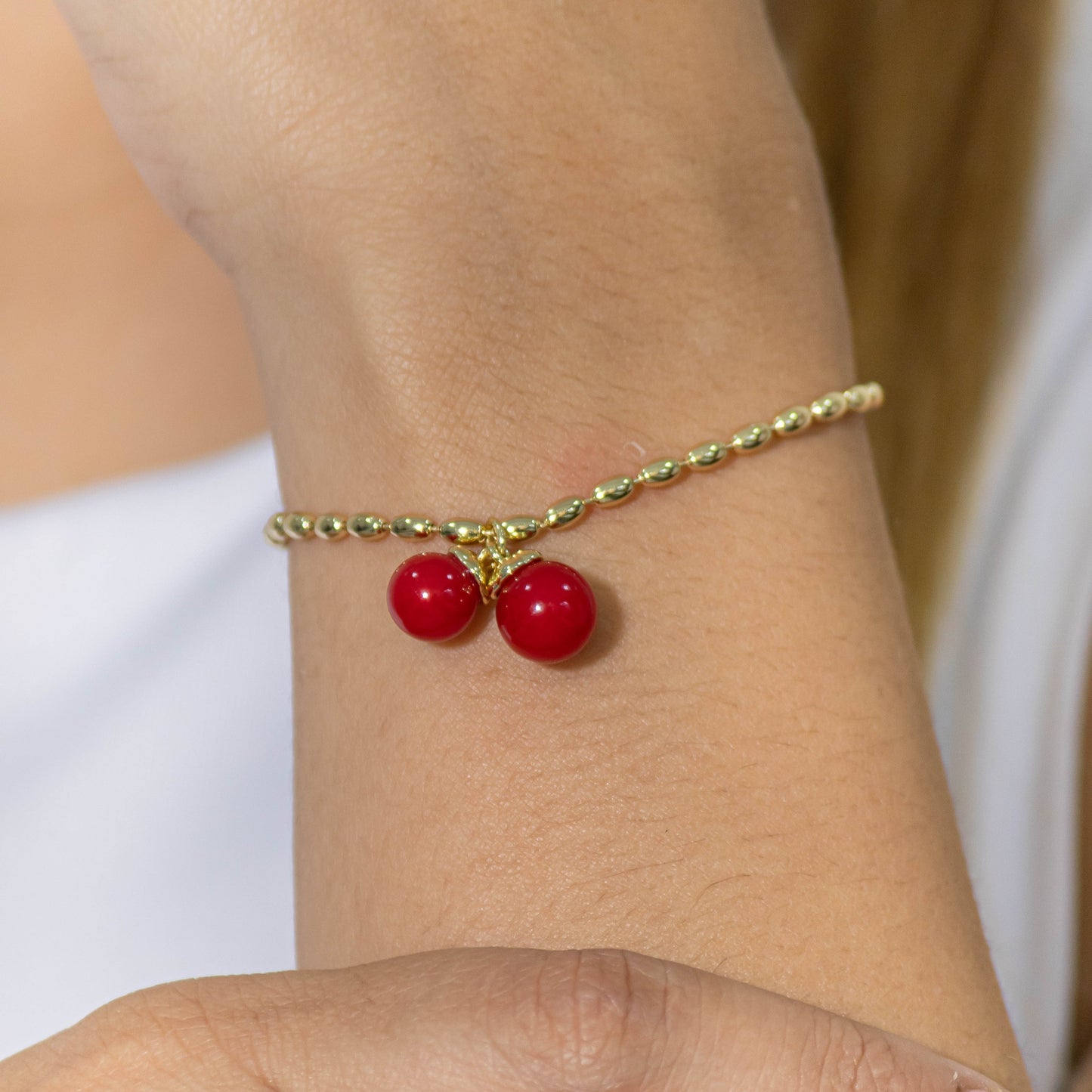 Pulsera dije cherry Amulí