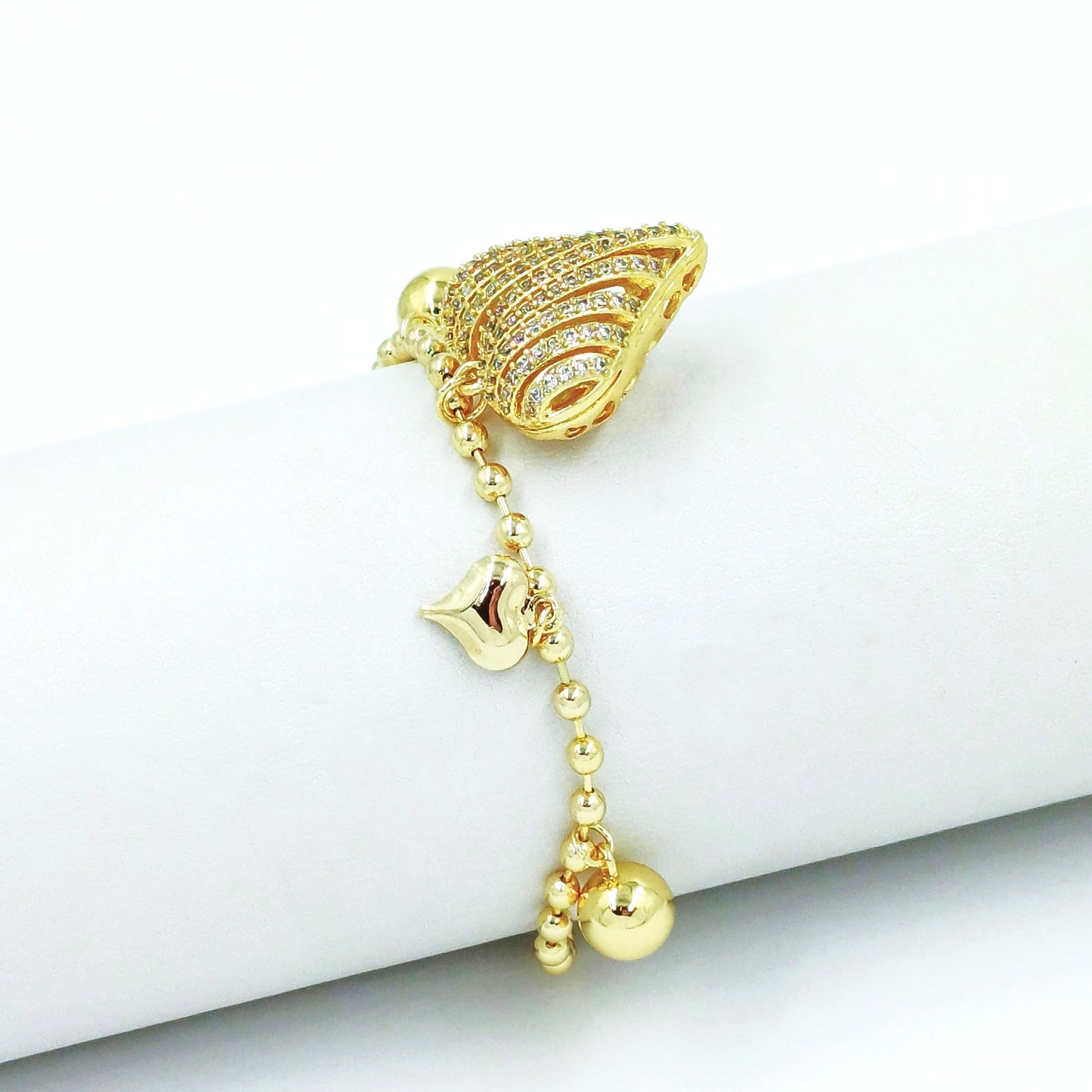 Pulsera maxi corazón microzircon