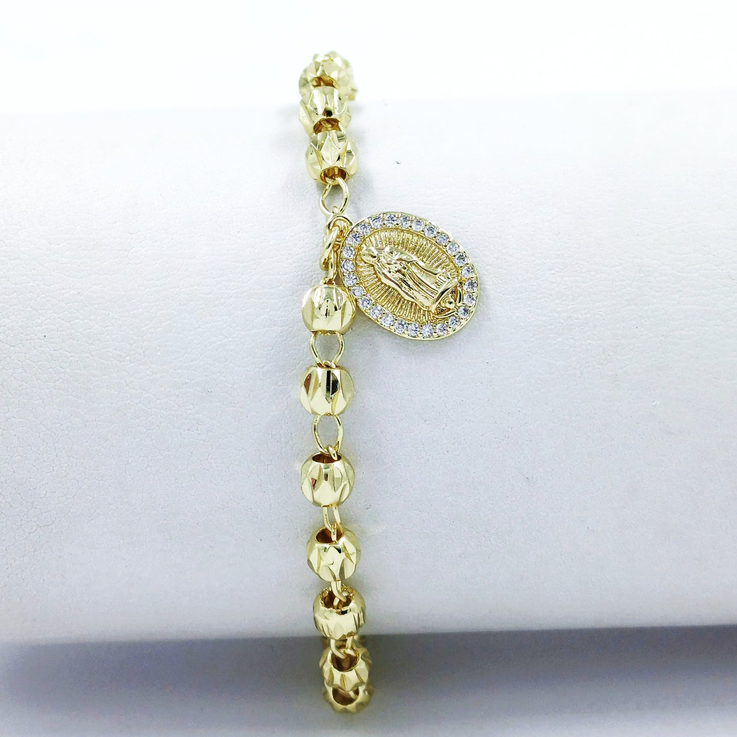 Pulsera balín diamantado virgen