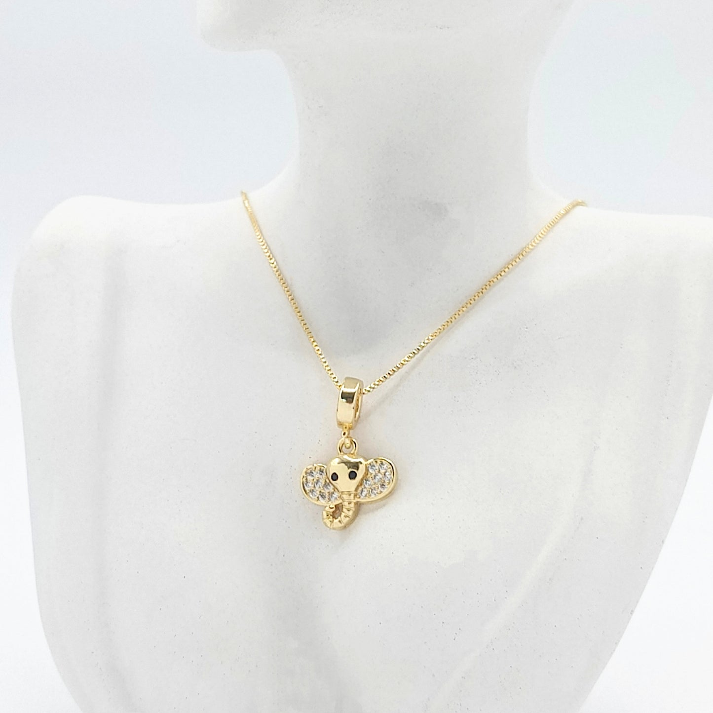 Collar rodio elefante Amulí