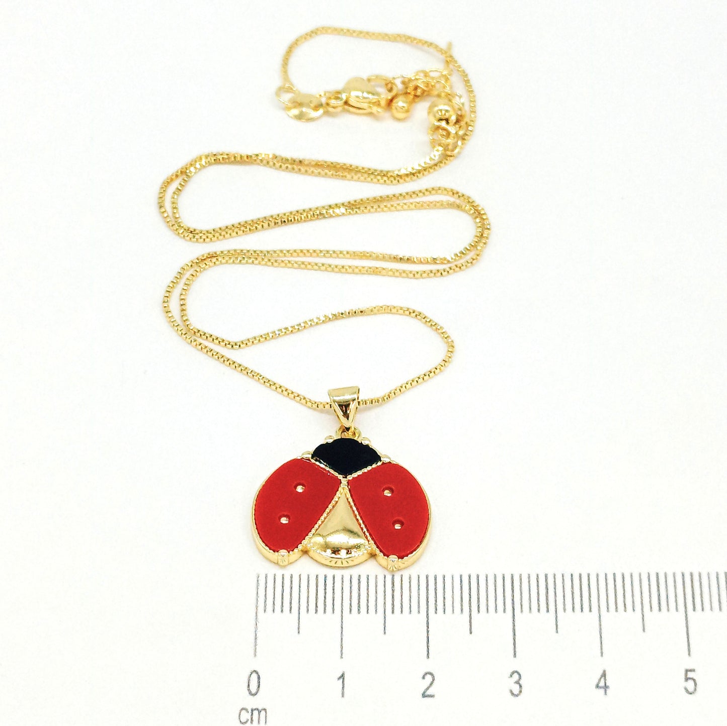 Collar rodio maxi mariquita