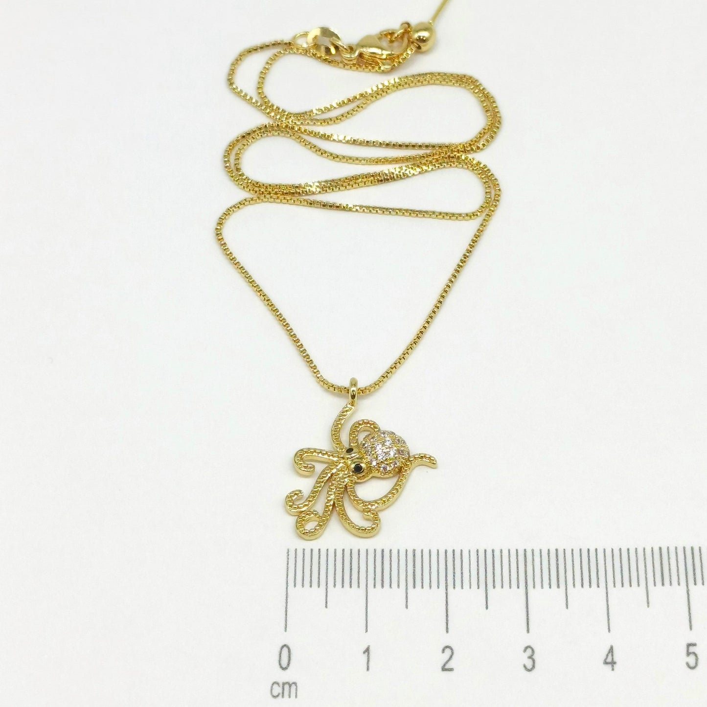 Collar rodio pulpo