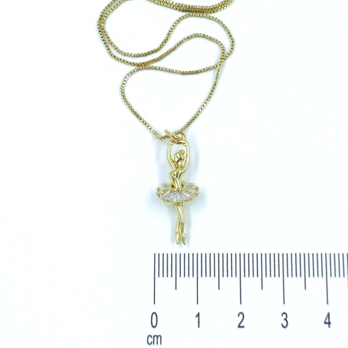 Collar rodio bailarina