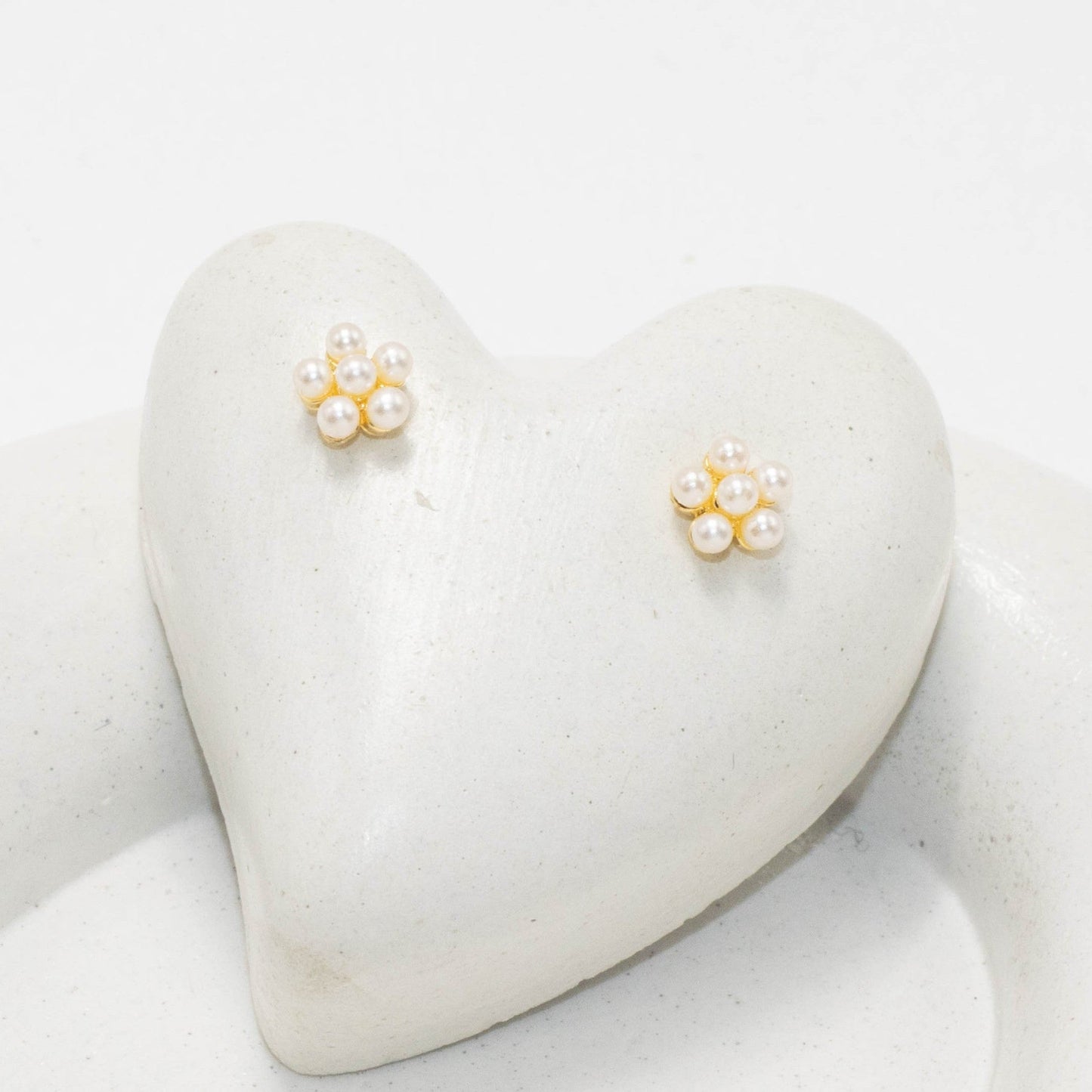 Topo flor perlas