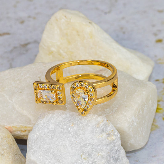 Anillo dos zircones  Amulí