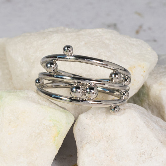 Anillo tres lineas balines P
