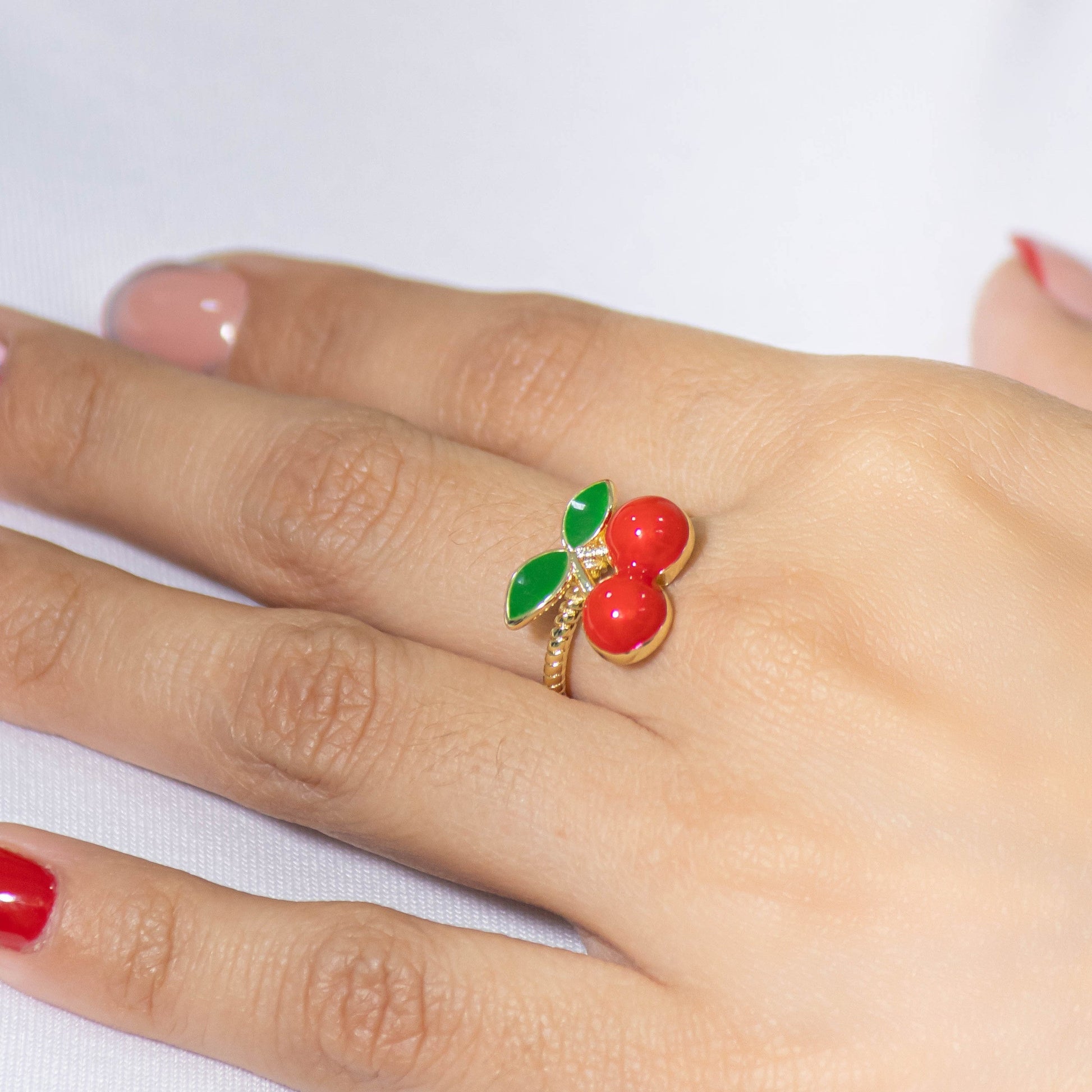 Anillo Dije cereza Amulí