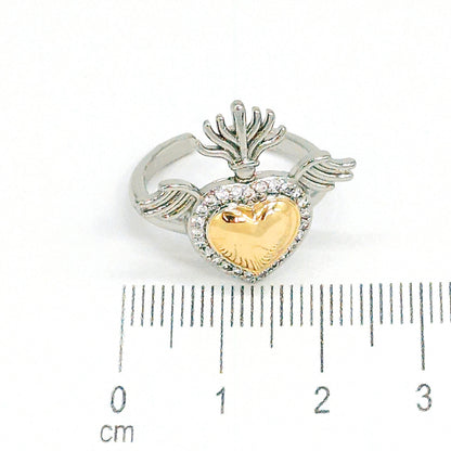 Anillo corazon alas