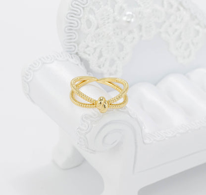 Anillo doble tallado