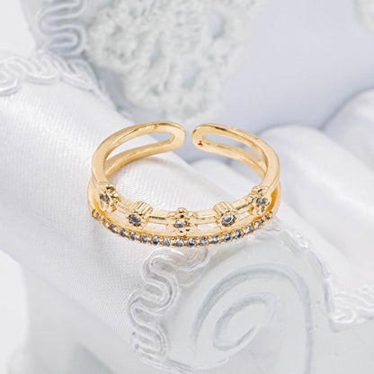 Anillo doble flores