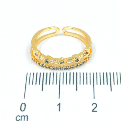 Anillo doble flores