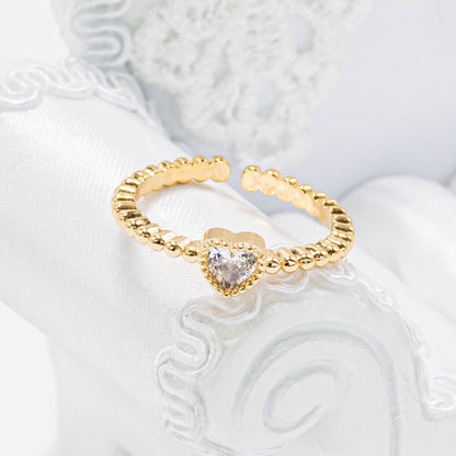 Anillo argolla corazon