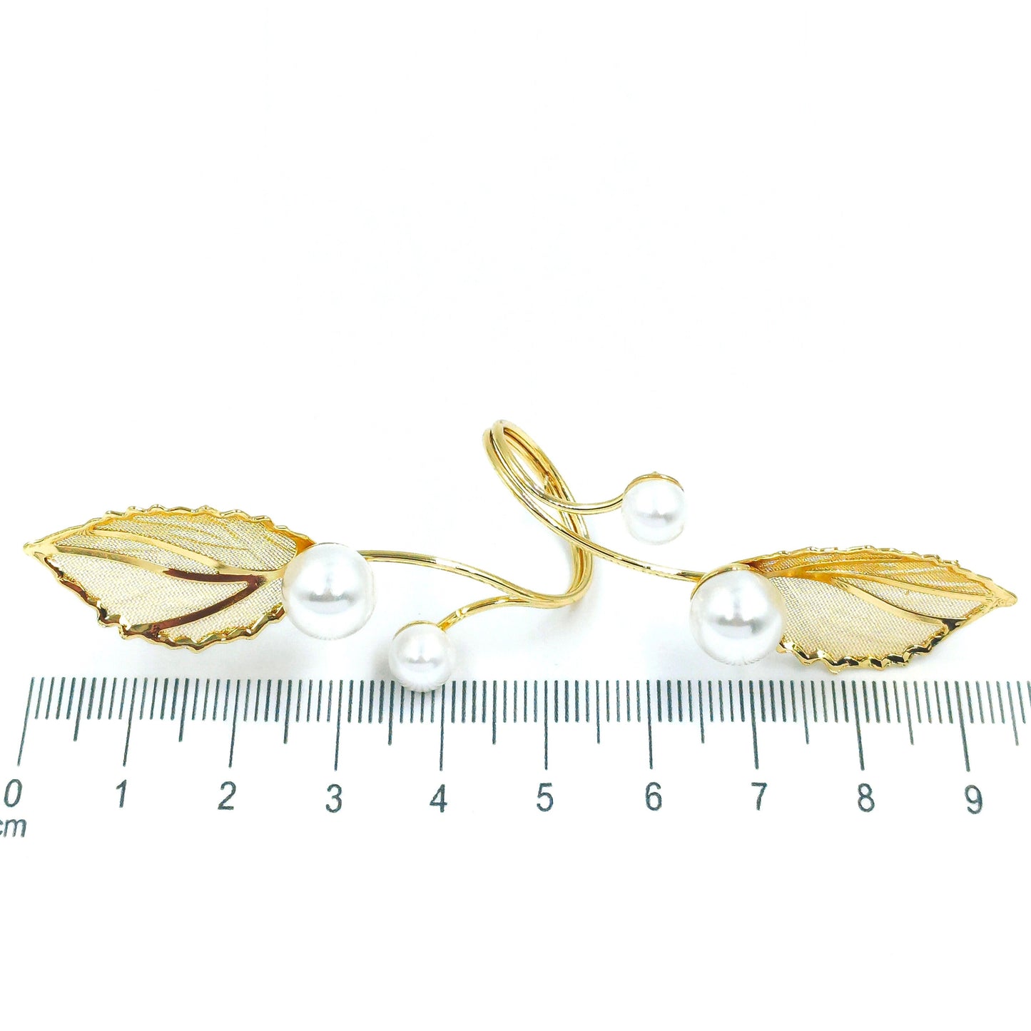 Anillo maxi perla hoja