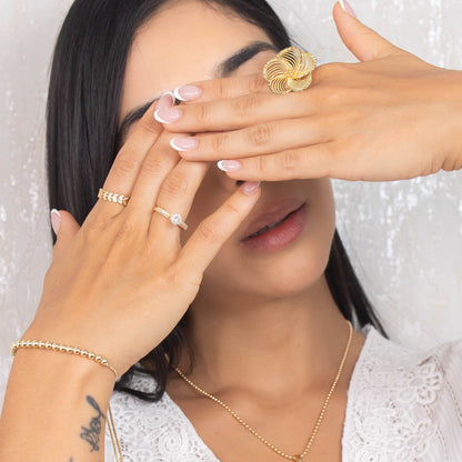 Anillo argolla microzircones