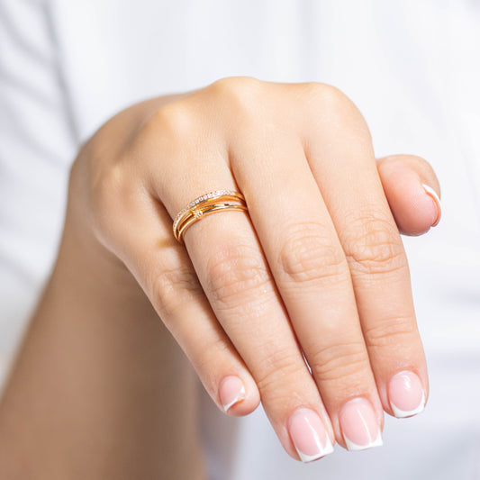 Anillo doble argolla  Amulí