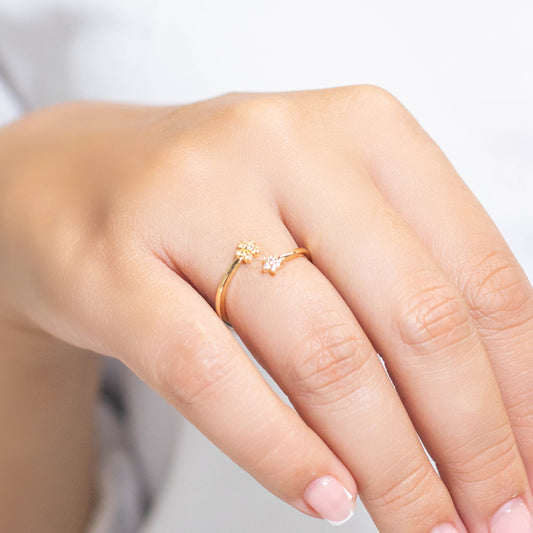 Anillo dos flores  Amulí
