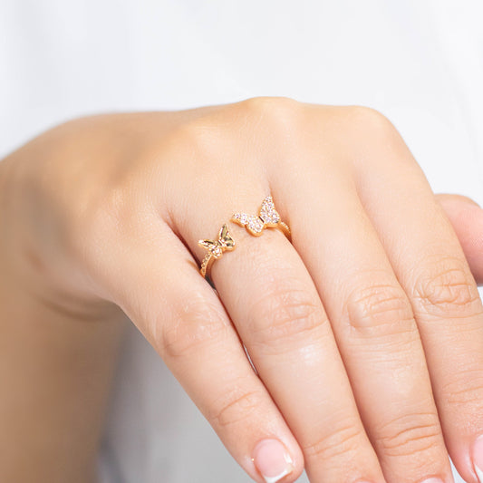 Anillo mariposas dobles  Amulí