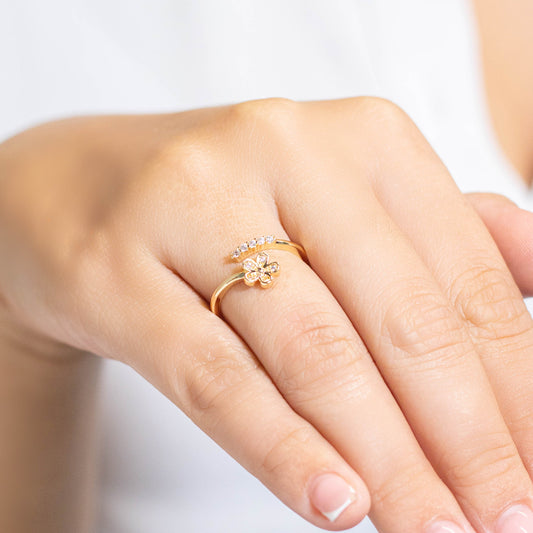 Anillo flor tallo  Amulí