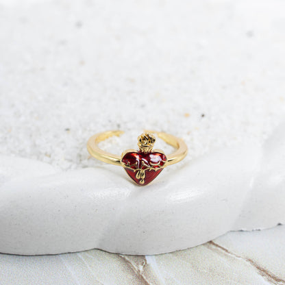 Anillo corazón de Jesús