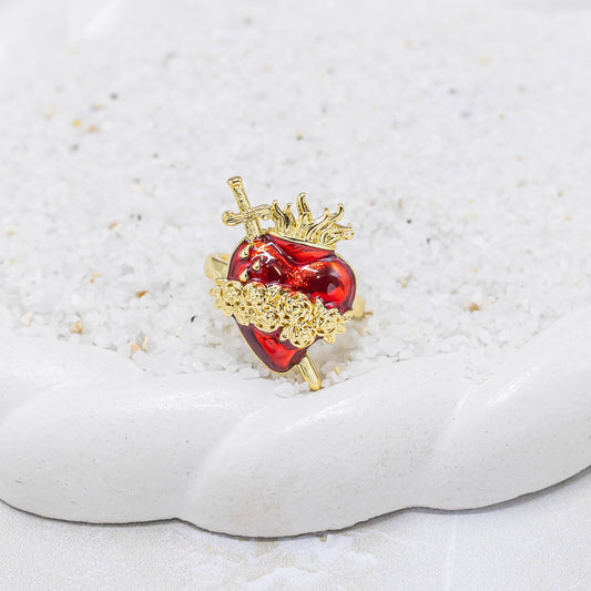 Anillo corazón de Jesús