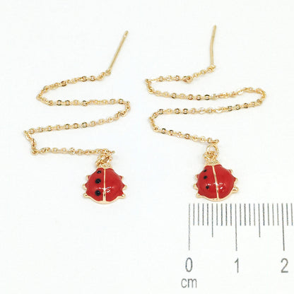 Arete hilo mariquita