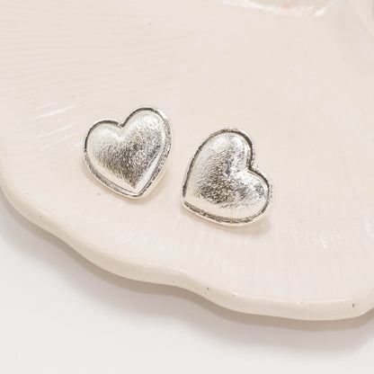 Arete corazon biselado P