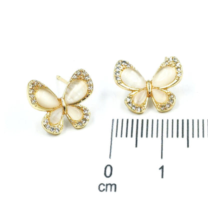 Arete mariposa nácar