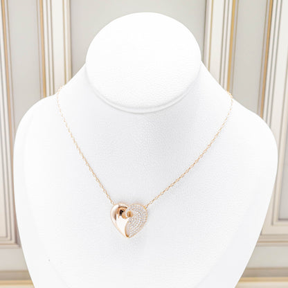 Cadena corazón microzircón