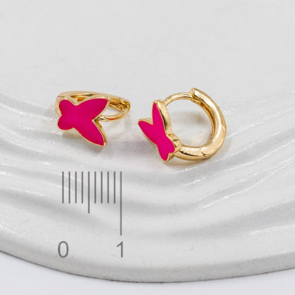 Candonga pequeña mariposa esmaltada (1cm)