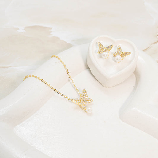 Dúo mariposa perla