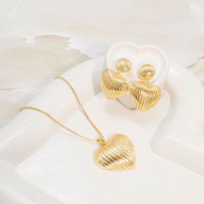 Dúo corazón rayado