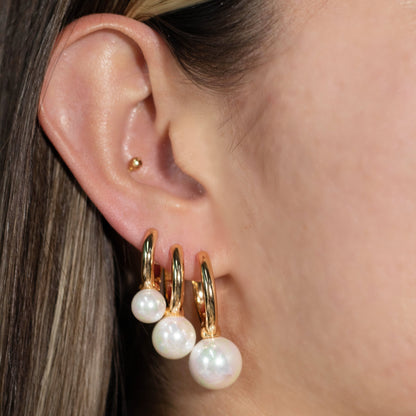 Orejera set perlas
