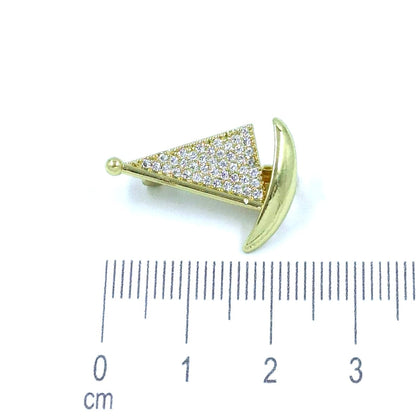 Broche velero microzircón