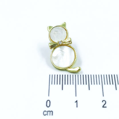 Broche mini gatico nacar