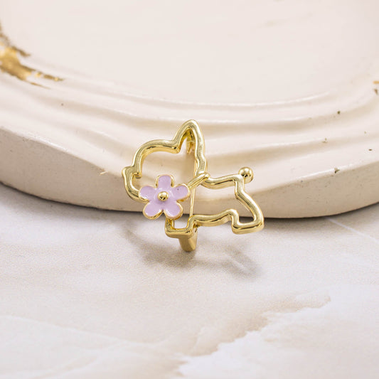 Broche perrito flor