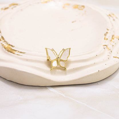 Broche mariposa nacar