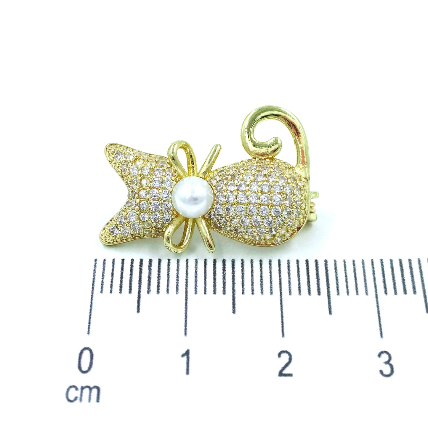 Broche gatico microzircon