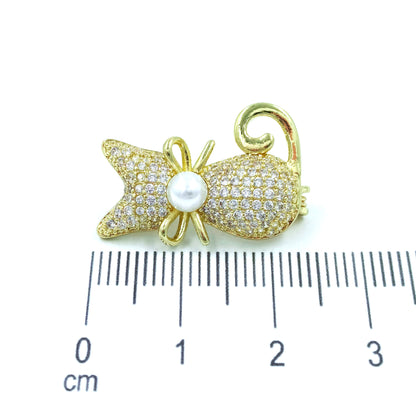 Broche gatico microzircon