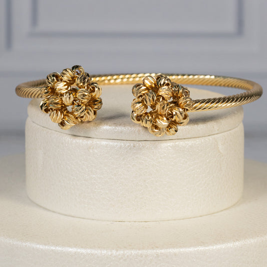 Pulsera aro ramo balines diamantadas
