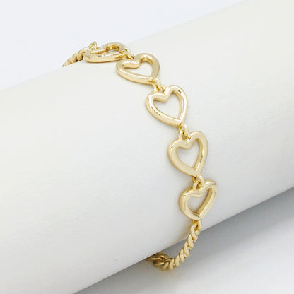 Pulsera silueta corazones  Amulí