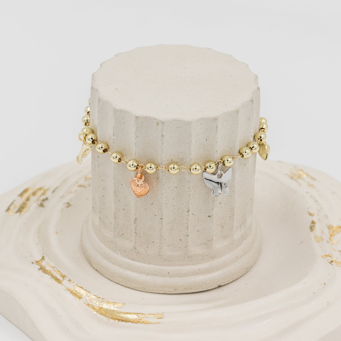 Pulsera mariposas tres oros Amulí