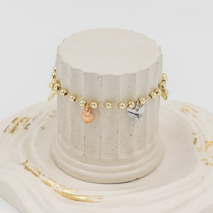 Pulsera mariposas tres oros Amulí